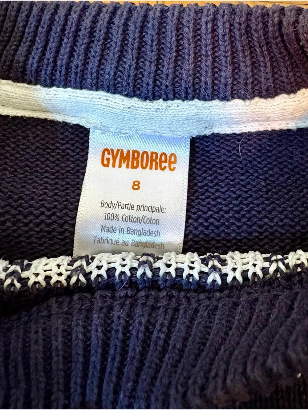 Gymboree Navy and White Snowflake Crewneck Sweater